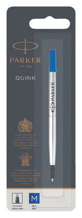 Rollerpenvulling Parker Quink M blister blauw