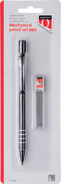 Vulpotlood Quantore 0.5mm + Koker 12x potloodstift