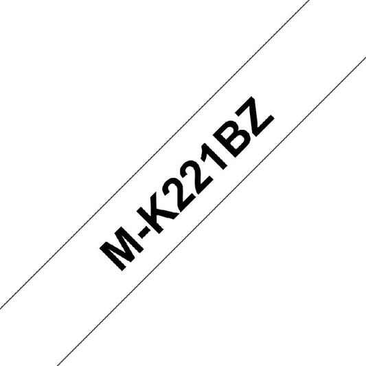 Labeltape Brother Ptouch TZeK221 9mm wit