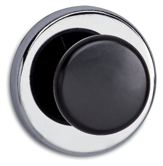 Magneet met knop MAUL Ø65mm trekkracht 12kg chr/zw
