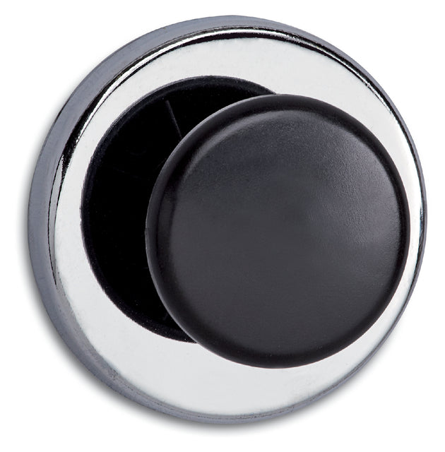 Magneet met knop MAUL Ø65mm trekkracht 12kg chr/zw