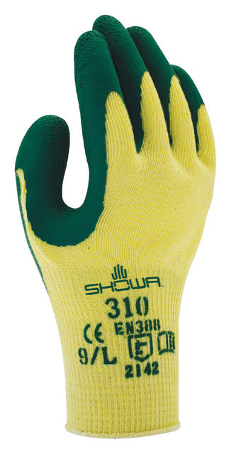 Griphandschoen Showa 310 latex L groen