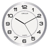 Wandklok Unilux Attraction dia 22cm lichtgrijs/wit