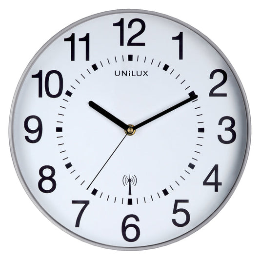 Wandklok Unilux Maxi radio dia 37.5cm lgrijs/wit