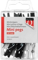 Miniknijper hout Quantore 34mm assorti