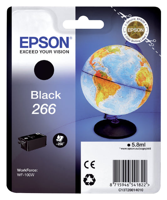 Inktcartridge Epson 266 T2661 zwart