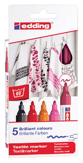 Textielmarker edding 4500 rond 2-3mm warm ass 5st
