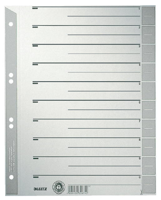 SCHEIDINGSBLADEN LEITZ 1652 KARTON A4 230GR GRIJS