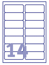 Etiket Avery L7063-20 99.1x38.1mm wit 280stuks