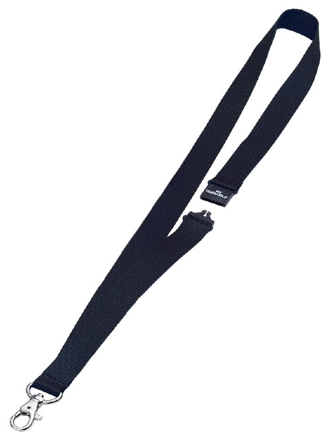 Textielkoord Durable 8137 karabijnhaak zwart