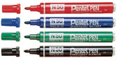 Viltstift Pentel N50 rond 1.5-3mm zwart - afbeelding 2
