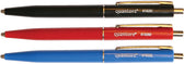 Balpen Quantore drukknop en metalen clip blauw - afbeelding 2
