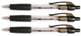 Balpen Quantore rubberen grip drukknop zwart - afbeelding 2