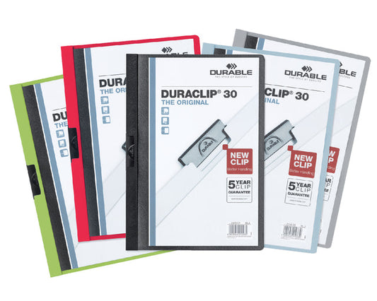 Klemmap Durable Duraclip A4 3mm 30v ass