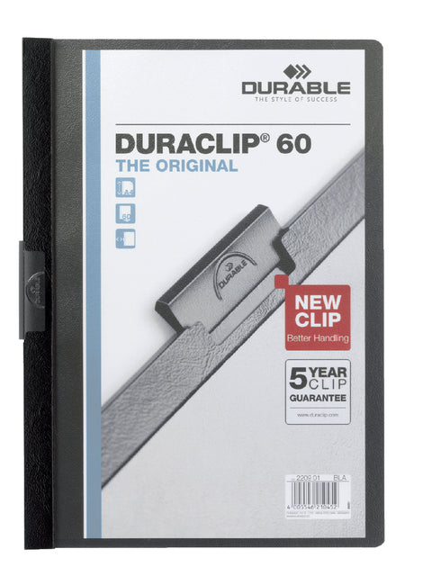 Klemmap Durable Duraclip A4 6mm 60v zw