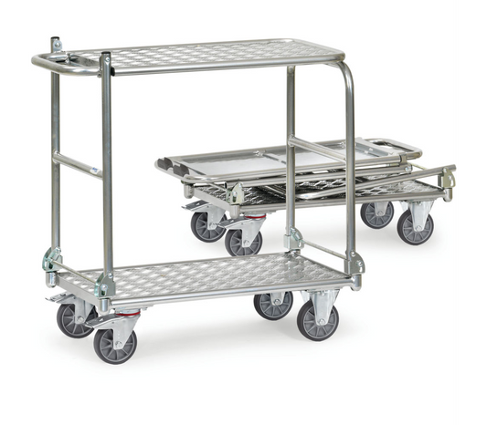 Opklapbare tafelwagen 1180 - aluminium - - Laadvlak 720 x 450 mm