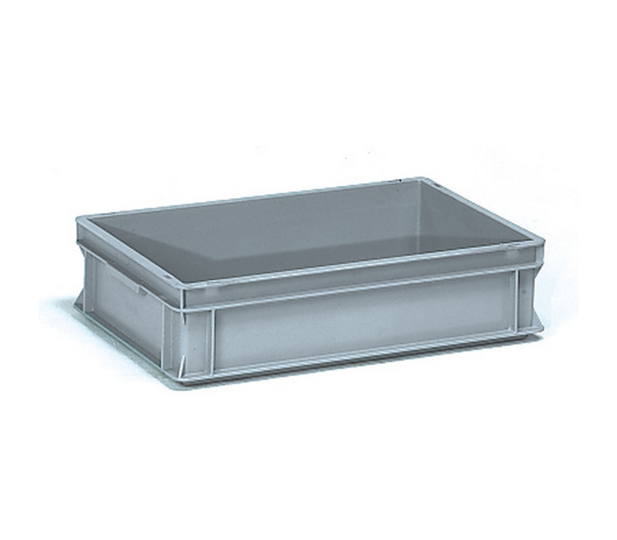 Eurobak 600 x 400 x 145 mm 26 ltr - Grijs, 2 schelpgrepen