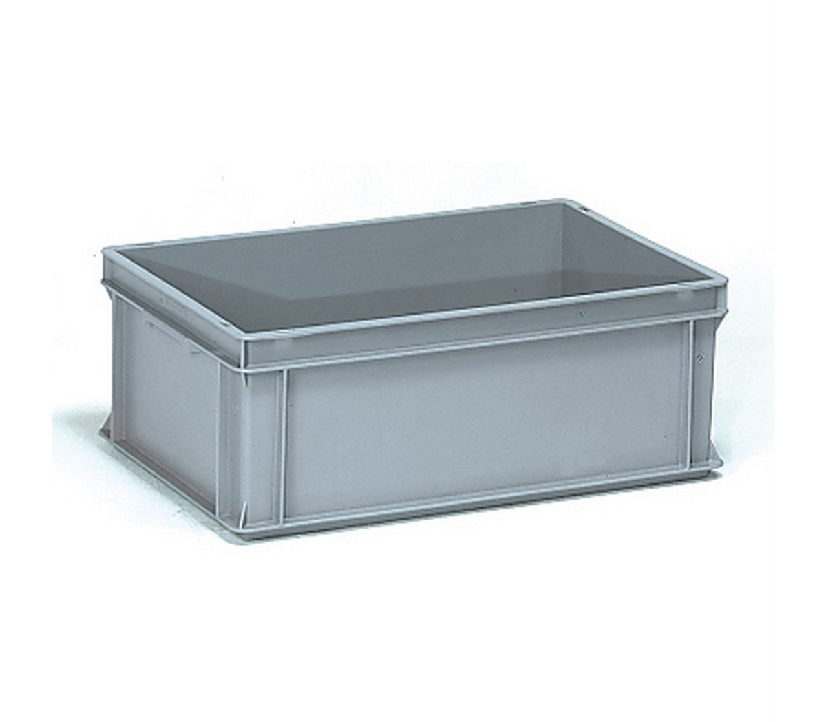 Eurobak 600 x 400 x 220 mm 40 ltr - Grijs, 2 schelpgrepen