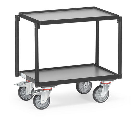 Etage rolplateau - 2 etages met rand - Laadvlak 605 x 408 mm