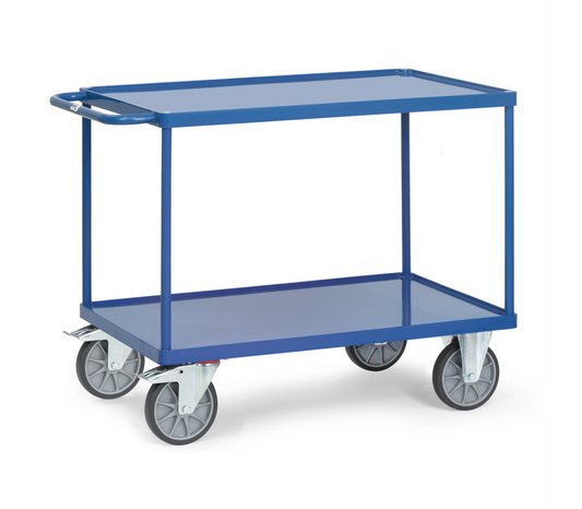 Tafelwagen 2402W -platformen van staalplaat + rand - Laadvlak 1.000 x 700 mm
