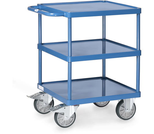Tafelwagen 2416W - platformen van staalplaat +rand - Laadvlak 600 x 600 mm