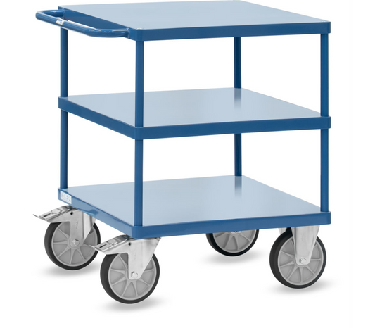 Tafelwagen 2417B - staalplaat platformen - Laadvlak 700 x 700 mm
