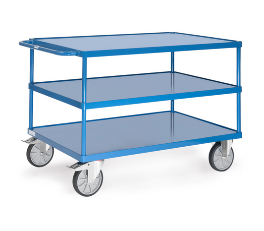 Tafelwagen 2423W -platformen van staalplaat + rand - Laadvlak 1.200 x 800 mm