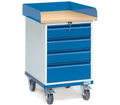 Verrijdbare kast met schrijfblad 2446, laadvlak 550 x 650 mm
