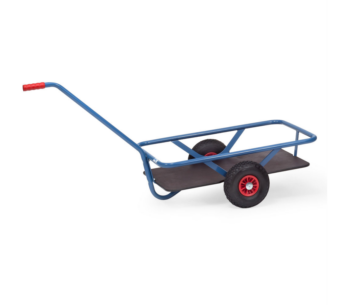 Handtrekwagen 4092P - polyurethaan wielen - met watervast platform 835 x 458 mm