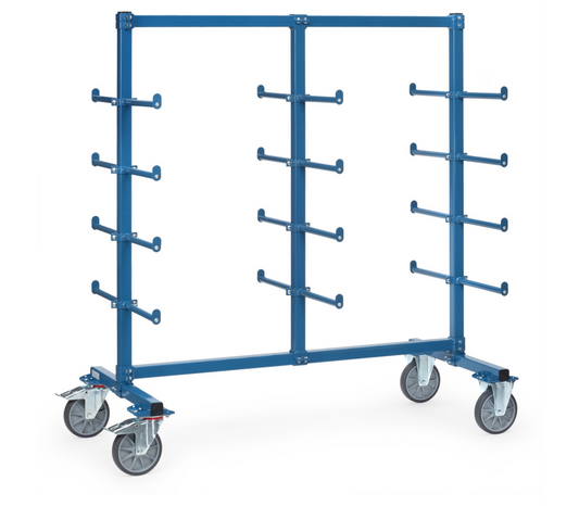 Draagarmwagen 4624AS met afrolbeveiliging - 1.200 x 800 mm, draagarm 370 mm lang