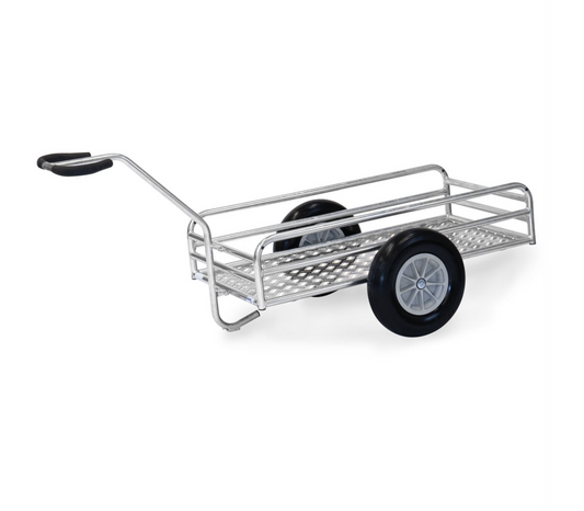 Outdoor handtrekwagen 6105P - PU-wielen - met aluminium kwintetplaat platform 1.145 x 545 mm