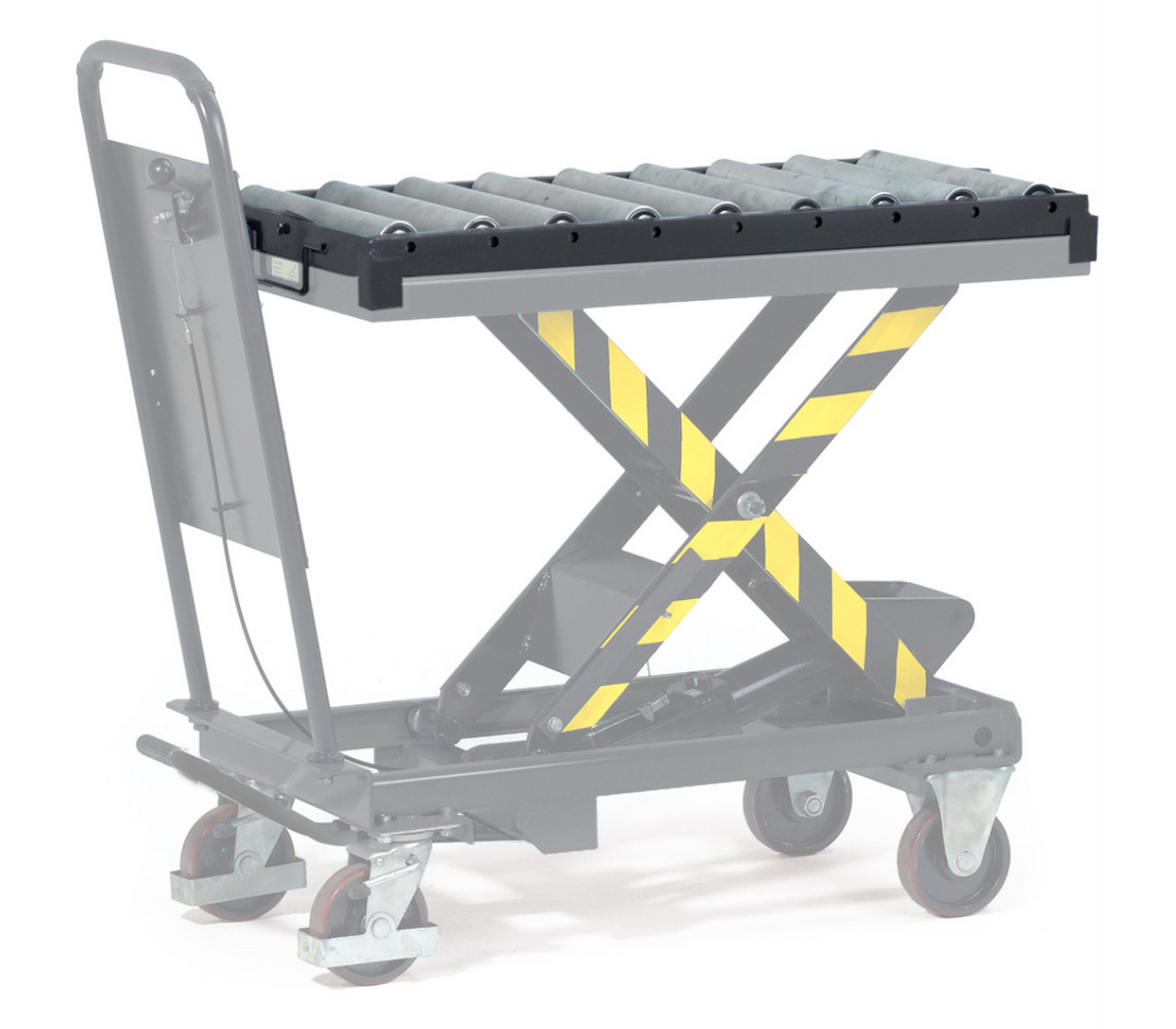 Rollenbaan met opzetraam - toebehoren - - Draagvermogen 500 kg, voor heftafels 6833-6837
