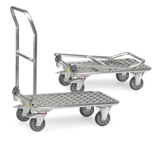 ESD-Opklapbare wagen 91133 - aluminium - - Laadvlak 720 x 450 mm