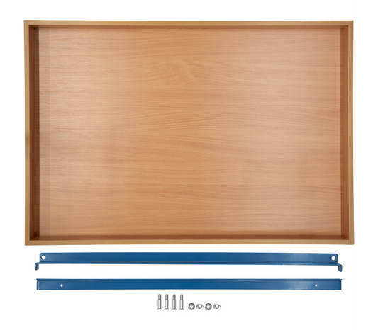 Etage met rand 1000 x 700 mm - toebehoren - - Met 1 paar etagedragers