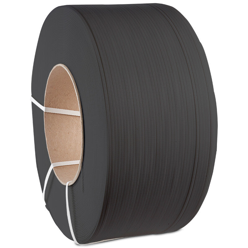 PP strappingband zwart 12 mm x 3000 m – kern 200 mm