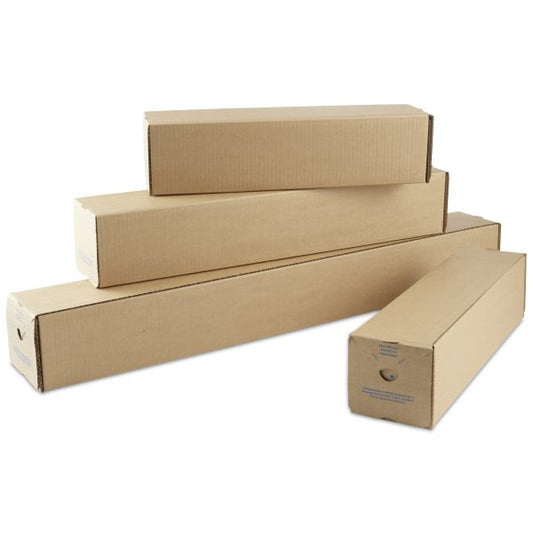 Vierkante kartonnen koker met automatische bodem 105 x 105 x 1100 mm