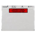 Begleitpapiertasche 175 × 140 mm rot/schwarz bedruckt