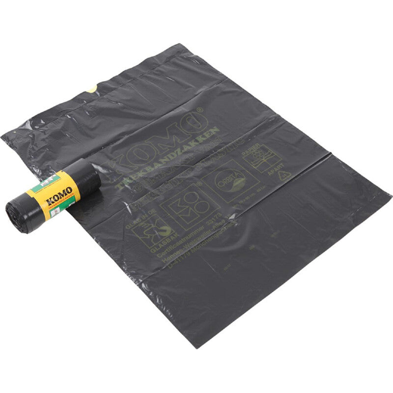 Vuilniszak 820 x 850 mm 43 µm PE-BD gerecycled zwart 100 liter