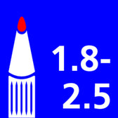 Krijtstift Uni-ball rond 1.8-2.5mm fluor geel - afbeelding 4