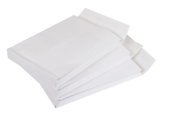 Witte stalenzak 230 x 335 x 30 mm