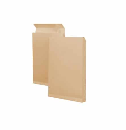 Bruine kraft zak met zijvouw 230 x 335 x 30 mm